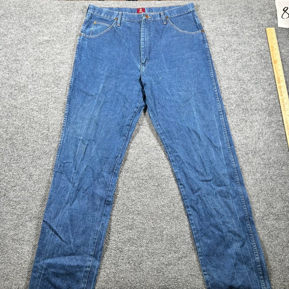 Wrangler Jeans Mens Size 38x36 Blue Relaxed Fit Straight Leg Denim 31MWZPW